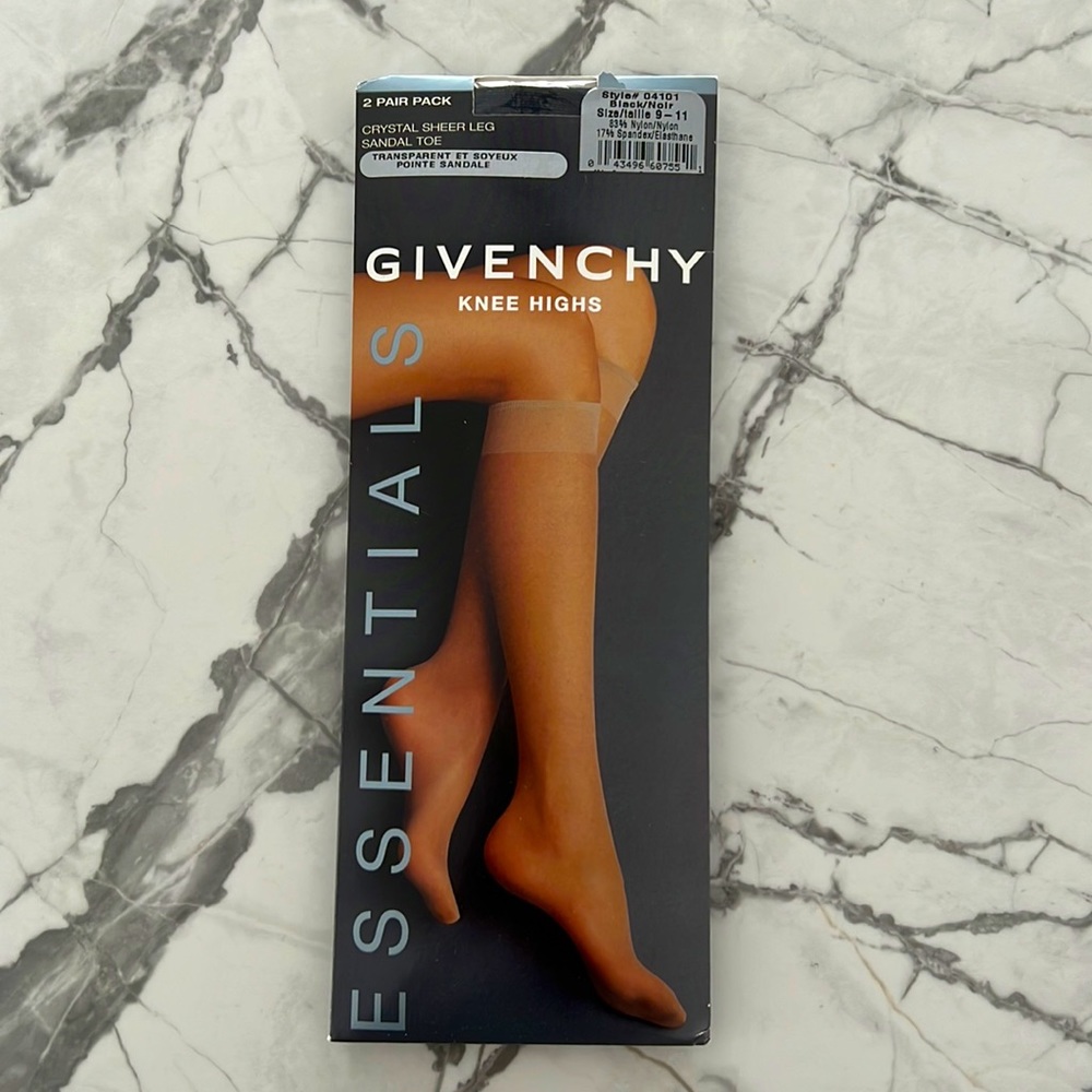 GIVENCHY 2-Pair Pack KNEE HIGHS Black